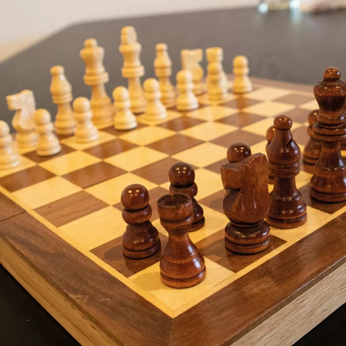 Wooden Folding Chess/Checkers/Backgammon Set 30cm